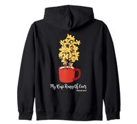 My Cup Runneth Over Salm 23:5 Inspirational Citazione Felpa con Cappuccio