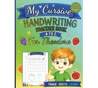 My Cursive Handwriting Practice Book for Kids: Trace, Write and Learn Fruits & Vegetables A to Z | Fun Cursive Workbook for Ages 4-8