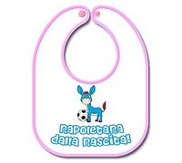 My Cust Bavetta Bavaglino per neonato personalizzabile gadget Compatibile Calcio Tifoso adatto a Napoli Napoletana dalla nascita