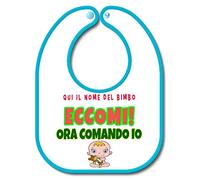 My Cust Bavetta Bavaglino personalizzabile con nome Eccomi ora comando io