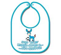 My Cust Bavetta Bavaglino personalizzabile gadget Compatibile Calcio Tifoso adatto a Napoli Sono... Tifo Azzurri campioni Forever