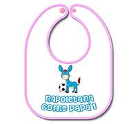 My Cust Bavetta Bavaglino personalizzabile gadget Compatibile Calcio Tifoso Napoli Napoletana come papa'