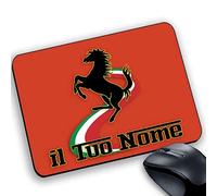 My Cust Tappetino Mouse gadget per appassionati dello stile del cavallino Gadget compatibile con ferrari Style Maranello personalizzabile con il tuo nome - prodotto non ufficiale