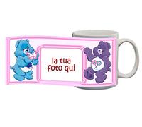 My Cust TAZZA ADATTA A ORSETTI DEL CUORE CARTONI PERSONALIZZATA CON NOME ECC-IDEA REGALO