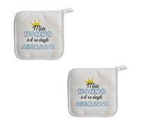 My Custom Style 2X Presine da Cucina#Nonni-Re Abbracci#16,5x16,5