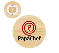 My Custom Style Apribottiglie Magnetico #papà-PapàChef# e calamita per frigo in Legno da 6cm.