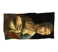 My Custom Style Asciugamano #Arte-Dama Ermellino, Leonardo# Microfibra Fullprint 40x30