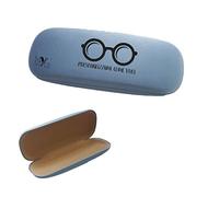 My Custom Style Astuccio Custodia Porta Occhiali Personalizzato, Colore Azzurro