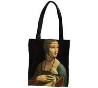 My Custom Style Borsa C, Artigianale Manici 70#Arte-Dama Ermellino, Leonardo#45x38x8