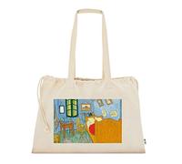 My Custom Style borsa shopper BIO extra large 53x37cm.#arte-Camera# Cotone organico 180gr. Chiusura a coulisse manici 80cm.