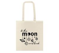My Custom Style Borsa Shopper Cotone 140g Beige#Simboli-Moon# Manici 70