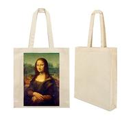 My Custom Style Borsa Shopper Cotone 140gr.#Arte-Gioconda, Leonardo# 38x42x9cm.