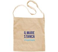 My Custom Style Borsa Shopper Cotone Beige#Il Mare stanca# M90
