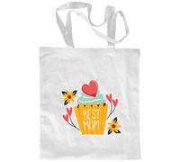 My Custom Style Borsa Shopper Cotone Bianca#Mamma - Best Mom# M70