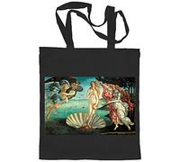 My Custom Style Borsa Shopper Cotone Nera#Arte-Venere, Botticelli# M70