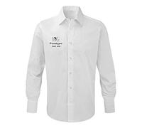 My Custom Style Camicia Uomo Personalizzata, Club, Manica Lunga Bianca. L