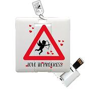 My Custom Style® Confezione risparmio da 5 Pen Drive USB rettangolari (8,3x5,2cm) ultrapiatte (0,3mm) modello "San Valentino -Love in Progress-" da 4Gb. Non accontentarTi della solita banale Pen Drive !