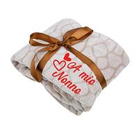 My Custom Style Coperta in Pile. Ricamata #A Mio Nonno# 125x150 (Italiano)