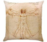 My Custom Style Cuscino Full Print Microfibra 40x40#Arte-Uomo Vitruviano Leonardo#