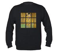 My Custom Style Felpa Unisex Girocollo #Arte-Mosaico Bacio di Klimt# Nera L