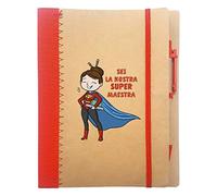 My Custom Style Notebook quadernoA5+Penna#Scuola - Super maestra# Rosso