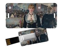 My Custom Style Pen Drive USB 3x6x0,03cm#arte-Folies-Bergère, Manet#16Gb
