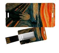 My Custom Style Pen Drive USB 3x6x0,03cm#arte-L'urlo, Munch#16Gb