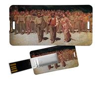 My Custom Style Pen Drive USB 3x6x0,03cm#arte-Quarto stato, Pellizza da Volpedo#32Gb