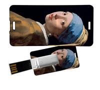 My Custom Style Pen Drive USB 3x6x0,03cm#arte-Ragazza, Vermeer#8Gb