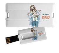 My Custom Style Pen Drive USB 3x6x0,03cm#Best Dad in the World#8Gb