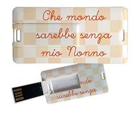 My Custom Style Pen Drive USB 3x6x0,03cm#Festa nonni-Mio Nonno#4Gb