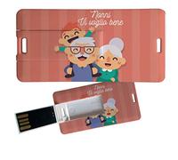 My Custom Style Pen Drive USB 3x6x0,03cm#Festa nonni-Nonni#8Gb