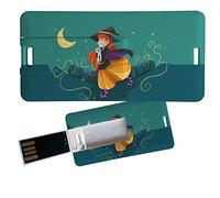 My Custom Style Pen Drive USB 3x6x0,03cm#Halloween-Strega#16Gb
