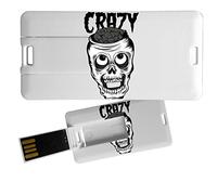 My Custom Style Pen Drive USB 3x6x0,03cm#Halloween-Teschio crazy#4Gb