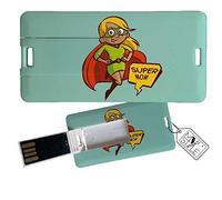 My Custom Style Pen Drive USB 3x6x0,03cm#Mamma SuperMom1#4Gb