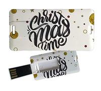 My Custom Style Pen Drive USB 3x6x0,03cm#Natale - Christmas Time#4Gb