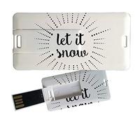 My Custom Style Pen Drive USB 3x6x0,03cm#Natale-LetItSnow#32Gb