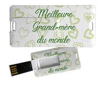 My Custom Style Pen Drive USB 3x6x0,03cm#Nonni-Meilleur Grand-mère#16Gb