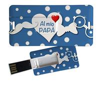 My Custom Style Pen Drive USB 3x6x0,03cm#Papà-AlMioPapà#4Gb