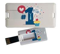 My Custom Style Pen Drive USB 3x6x0,03cm#Papà-BestDad2#4Gb