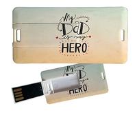 My Custom Style Pen Drive USB 3x6x0,03cm#Papà-DadHero#32Gb