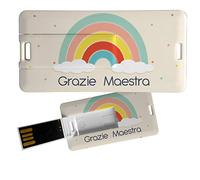 My Custom Style Pen Drive USB 3x6x0,03cm#scuola-arcobaleno#8Gb