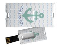 My Custom Style Pen Drive USB 3x6x0,03cm#Summer Time - Seaside Vacation#32Gb