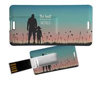 My Custom Style Pen Drive USB 3x6x0,03cm#The best dad in the world#8Gb