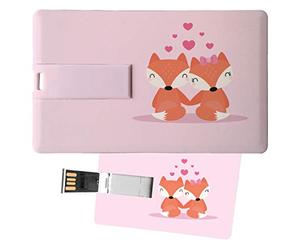 My Custom Style Pen Drive USB 8,3x5,2x0,03cm#Amore-Fox Love#8Gb