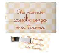 My Custom Style Pen Drive USB 8,3x5,2x0,03cm#Festa nonni-Mio Nonno#8Gb