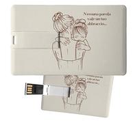 My Custom Style Pen Drive USB 8,3x5,2x0,03cm#Mamma - abbraccio#32Gb