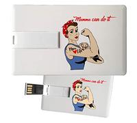 My Custom Style Pen Drive USB 8,3x5,2x0,03cm#Mamma can do it#8Gb