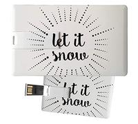 My Custom Style Pen Drive USB 8,3x5,2x0,03cm#Natale-LetItSnow#32Gb