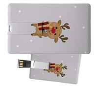 My Custom Style Pen Drive USB 8,3x5,2x0,03cm#Natale-Renna 2#32Gb